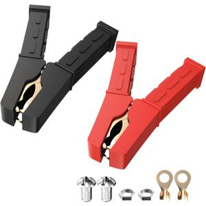Goupchn Heavy Duty Crocodile Clamps Pure Copper 500A Car Battery Charger - 2PCS Power Replacement Battery Alligator Clips Jumper Cable Clamps Welder Clips for Car Automotive Vehicle Boat