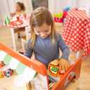 Melissa & Doug Wooden Pizza Food Truck Activity Center with Play Food, for Boys and Girls 3+, 24.9 x 17.25 x 7.0
