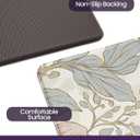 DEXI Kitchen Mats for Floor 2 Piece Set, 17x29+17x59, Cushioned Standing Mat Anti Fatigue, Waterproof Comfort Floral Padded for Laundry Room Office, Blue