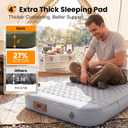ABORON Self Inflating Sleeping Pad, 4" Thick Camping Mat with Built-in Pump, Single