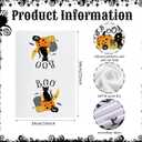 Peryiter 6 Pcs Halloween Kitchen Hand Towel Boo Black Cat Ghost Bath Towels 14 x 21 Inch Spooky Pumpkin Bat Decoration Dish Towels for Halloween Bathroom Holiday Kitchen Decor