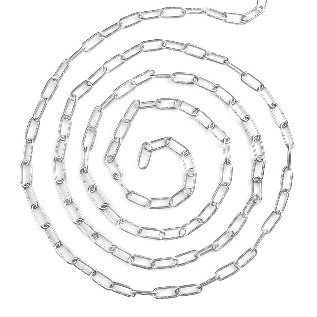 66Ft Stainless Steel Chain, 1/8 inch Heavy Duty Chain, Hanging Chain for Hanging Clothing?Decorations?Chair, securing Gates and Fences, anchoring Camping Equipment and More.by Genhakon