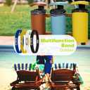 4PCS 4 Colors Garbage Can Rubber Bands - 140cm Adjustable Elastic Bands Fit 8-33 Gallon Trash Cans Litter Box - Cord Lord Heavy Duty Garbage Bags Band for Home Office School Picnic Indoor & Outdoor