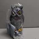 OFFO Fake Owl, Owl Statue for Garden and Yard Decoration, Weatherproof Plastic Outdoor Owl Decor for Porch Pool Patio Yard, 8-Inch Height, Long Ear Owl