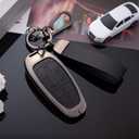 Key Fob Cover with Heavy-duty Keychain for Sonata Santa fe Tucson (Red)