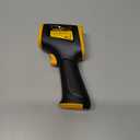 Infrared Thermometer Temperature -58F ~932F, Digital Laser Thermometer for Cooking, Pizza Oven, Grill & Engine, IR Thermometer Temp with Adjustable Emissivity & Max-Min Measure (Yellow)