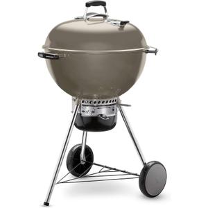 Weber Master-Touch Charcoal Grill, 22-Inch, Smoke Premium Outdoor BBQ Grill with Tuck-Away Lid Holder & OneTouch Cleaning System, PorcelainEnameled Kettle