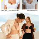 Niidor Adhesive Bra Strapless Ultra Sticky Invisible Push up Silicone Bra Multiple Colors Sizes Reusable for Backless Dress