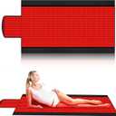 New Double Pulses Red Light Therapy Mat for Full Body Pain Relief, Equipped with 1370 Dual-Wavelength Red Light Therapy and Infrared LED Beads 44x16,5, 5 Level Regulation (Black)