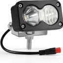 Headlight for Vamoose Mammoth Rad Power Bikes RadMini RadRover RadExpand RadRunner E-Bike, 6000K 20W Waterproof E-Bike Light2 Pin