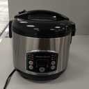 Hamilton Beach Digital Programmable Rice Cooker & Food Steamer, 14 Cups Cooked (7 Uncooked) With Steam & Rinse Basket, Stainless Steel (37548)