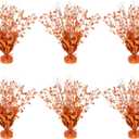 Orange Centerpieces for Tables, Birthday Graduation Wedding Kids Party Centerpieces for Tables, 6 Pack Metallic Foil Spary Centerpieces for Tables Decorations