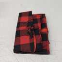 48 Inch Buffalo Plaid Christmas Tree Skirt Large Red and Black Buffalo Plaid Double Layers Tree Skirt for Holiday Christmas Decorations