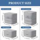 2 PCS Ultra Space Saving Self Compression Organizer, Self Compression Organizer, Space Saving Bags for Comforters, Clothes, Blankets, Pillows, Duvet (Gray, 54 * 42 * 60cm, 54 * 42 * 90cm)
