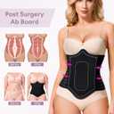 YERKOAD 360 Lipo Foam Post Surgery Ab Board Breathable Tummy Tuck Recovery Waist Cincher Abdominal Compression Board (Black, M)