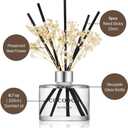 COCODOR Flower Reed Diffuser Set / 6.7oz / Gardenia/Scent Diffuser with Sticks Home Fragrance Reed Diffuser for Bathroom Shelf Decor for Women