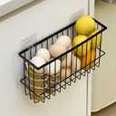 2PC Lid Organizers Inside Cabinet, Cabinet Door Organizer, Self-Adhesive Storage Box, Wall Mounted Metal Storage Boxes,Bathroom/Cabinet/Kitchen Items Organiser Storage Box