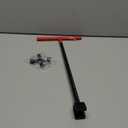 17 In Professional Water Meter Key Shut off Tool with 4-Way Utility Keys, Sturdy Water Meter Keys, Wrench T-handle & U-Head for Curb Main and Water Meters, Underground Stop/Waste Valves