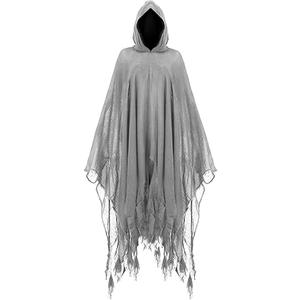 Halloween Grim Reaper Costume Medieval Renaissance Hooded Cloak Gothic Wizard Cape for Adult Halloween Cosplay
