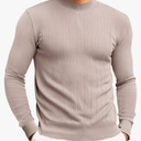 Runcati Mens Mock Turtleneck Sweater Slim Fit Casual Ribbed Knitted Pullover Fall Winter Basic Warm Sweaters, Small