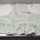 Saodimallsu Girls Summer Dress Spaghetti Strap cami Beach Sundress Spring Outfits for Kids Striped Dress Ruffle Sleeve (5-6 Years, Lake Green)