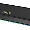 Monster SD100 Computer Speakers for Desktop PC, 28W Stereo PC Speakers with TWS Wireless Pairing, Bluetooth 6.0 & 3.5mm Aux-in PC Sound Bar, Deep Bass, Built-in Mic, for Laptop, Monitor, Gaming Setup