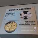 Chicken Shredder Tool Twist Large 12 with Visible Lid & Cleaning Brush | Meat Shredder Twist for Thin Chicken Breast | Dishwasher Safe Chicken Shredder Tool Twister & Food Shredder (Black) (Pro Size - 12 Inch)