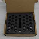 32pcs M14x1.5 Lug Nuts Spline Black, 14x1.5 Aftermarket Wheel Lug Nuts for F150 F250 F350 Silverado Sierra Ram 2500 3500 with 1 Socket Keys Long Extended