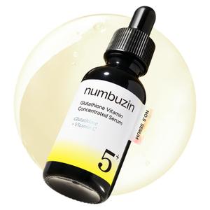numbuzin No.5 Vitamin Concentrated Serum, Dark Spot Care, Glutathione & Vitamin Serum, Korean Skincare, Tranexamic Acid 4%, Niacinamide 5%, for a Radiant-Looking Glow 1.01 fl oz