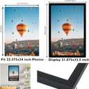 JCJMY 22.375x34 Picture Frame Black for Poster Puzzle Photo Picture, Horizontal and Vertical Formats for Wall Hanging, 22.375 x 34 Wall Gallery Poster Photo Frame for 22.375 by 34 Photos Posters,Black
