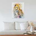 ANMOGID Wall Art Canvas Heartwarming Cheetah Family Watercolor Posters Modern Aesthetic Decor Prints for Bedroom Living Room Office with Premium Fade Resistant Canvas 11x14inch(28x35cm) (11L" x 14W")