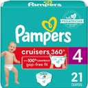 Pampers Diapers - Cruisers 360 - Size 4, 21 Count, Babyproof up to 100% Leakproof Pull-On Diaper