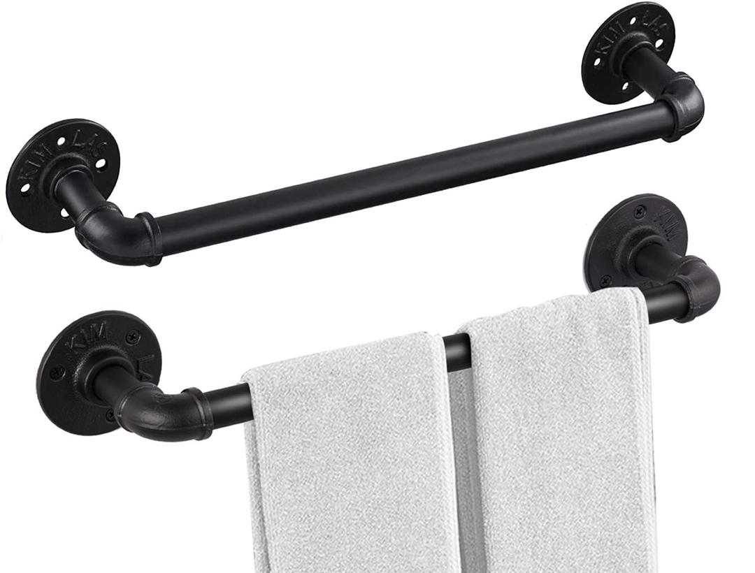 Industrial Pipe Towel Rack 2× 16", 4×9"