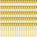 100 Pcs Demitasse Espresso Spoons Stainless Steel Bulk, 4.33'' Small Mini Coffee Tasting Dessert Spoons for Kitchen Dessert, Tea, Appetizer, 1.18'' Wide(Classic Style,Gold)