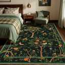 Joydeco Washable Rugs 5x7 for Living Room, Forest Kids Rug for Bedroom