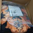 Area Rugs 6'x9' Washable Non-Slip, Floral Vintage Distress Print Pattern Medallion Carpet for Living Room Bedroom Dining Room, Black Colorful Floral Dark Tan