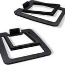 SW601 Metal Desktop Speakers Stands for Compact 2''-3'' Speakers, Tilted Steel Damping Foam Padding for Computer PC Tabletop Monitor Speakers, Recommended for SW208 Black (Pair)