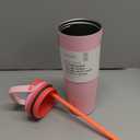 Owala FreeSip Sway Insulated Stainless Steel Water Bottle with Two-Way Spout, Built-In Straw and Bucket Handle, Made for Travel, School, and Sports, 40oz, BPA Free, Leak Proof, Pink Angel Food Cake