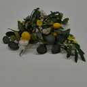 Lemon Swags 22" Artificial Decorative Floral Swags with Lights Lemons Bridal Shower Welcome Sign Fruit Swags Summer Spring Lintel Lemon Wreath for Wedding Arch Front Door Wall Home Kitchen Decoration