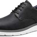 Bruno Marc Men's Crossflex Casual Dress Shoes Oxford Sneakers, Size 10.5, Black, SBOX2411M