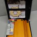 Queensell Mexican Train Dominoes Set with 8 Holders - Wooden Hub and Tiles Holders - Double 12 Tiles with Dots (D12 + 8 Holders)