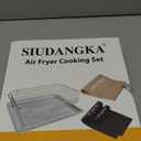Air Fryer Accessories for Emeril Lagasse 26 Qt Extra Large & Everyday 360, Emeril Lagasse Air Fryer Basket and Pans for Oven with 100Pcs Disposable Parchment Paper, 4Pcs Reusable Teflon Mat