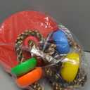 DECOR LIFE Tree Swing for Kids, Adjustable Rope Disc Swings for Outside with Platform Carabiners and Strap Outdoor, Playground Accessories, Red