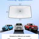Car Windshield Sun Shade - Foldable Sedan SUV Windshield Sunshade Umbrella, [2025 Upgrade Titanium Silver Coating], Front Window Heat Insulation Protection for Car Windshield (Small(53"L x 29"W))