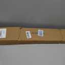 No Drill L-Shaped Vinyl Cordless Mini Blinds,White,42.5" Wx 64" H