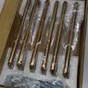 Goo-Ki 6 Pack 5'' Center to Center Antique Brass Cabinet Bar Pulls Vintage Drawer Handles Closet Classic Retro Home Kitchen Improvement Hardware