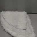 AOGU 36 Inch Faux Fur Christmas Tree Skirt White Plush Skirt for Merry Christmas Party Christmas Tree Decoration