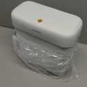 MOPALL Small Bathroom Trash Can with Lid, 2.6 Gallons / 10 L Slim Plastic Garbage Bin with Pop-Up Lid, Mini Waste Basket Can Dog Proof for Kitchen, Bedroom, Office, Laundry, Toilet, Rv, White