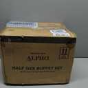 Alpha Living 6 Pack - Disposable Chafing Dish Buffet Set, Half Size Pans, Welded Body Food Warmers for Parties, Fuel Cans Complete Set, Warming Trays