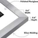 Americanflat 16x20 Picture Frame with Polished Plexiglass - Set of 2 - Use as 11x14 Frame with Mat or Display 16x20 Photo Without Mat - Galleria Collection - Picture Frames for Wall Display - Silver